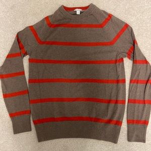 Men’s Striped Cotton/Cashmere Crewneck Sweater